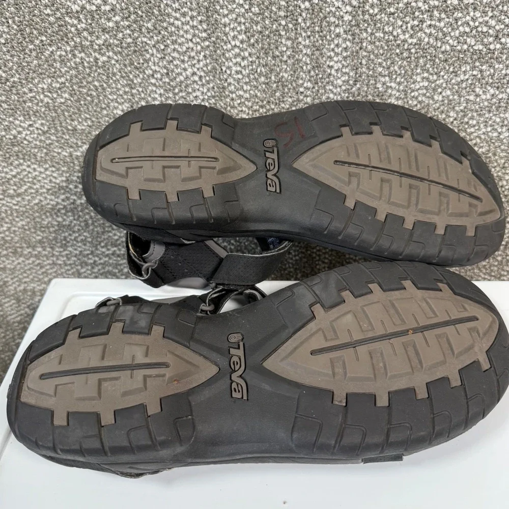 Teva Sandals Katavi Mens 13‎ Black Adjustable Straps Hiking Outdoor Sporty Shoes